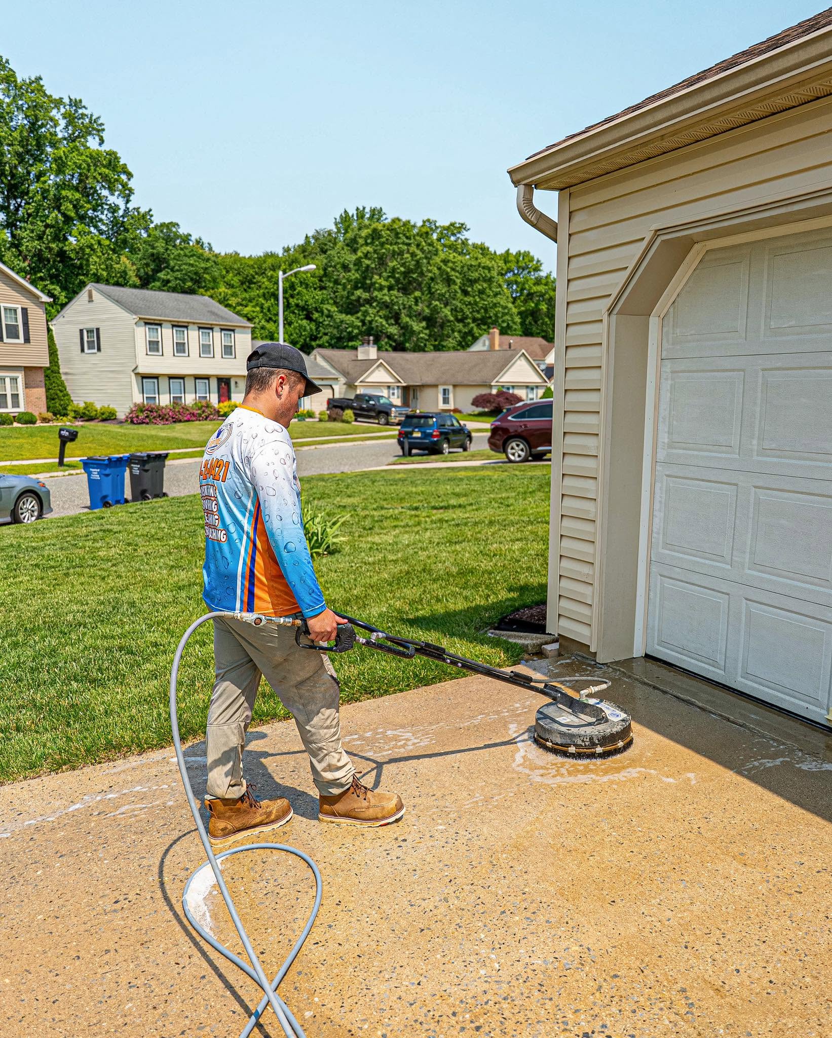 Professional pressure washing project in Deptford Township